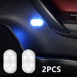 2PCS Car Roof Magnets Reading Lamp Touch LED Indoor Car Lighting Ceiling Lamp Magnet USB Car Interior Light Mini LED Light