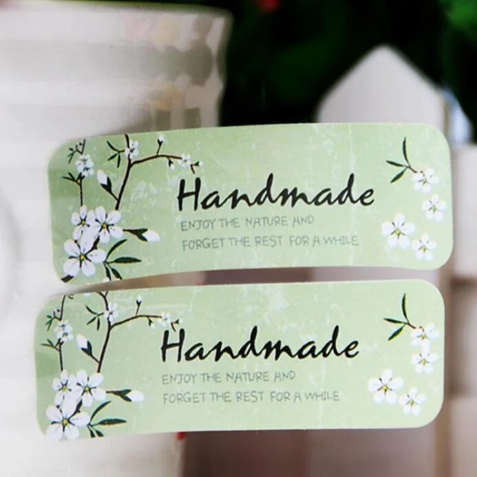 120PCS Sticker High Quality Vintage Packing Gift Label Sticker Fresh Style Flower HandMade Seal Student DIY Kawaii Stickers