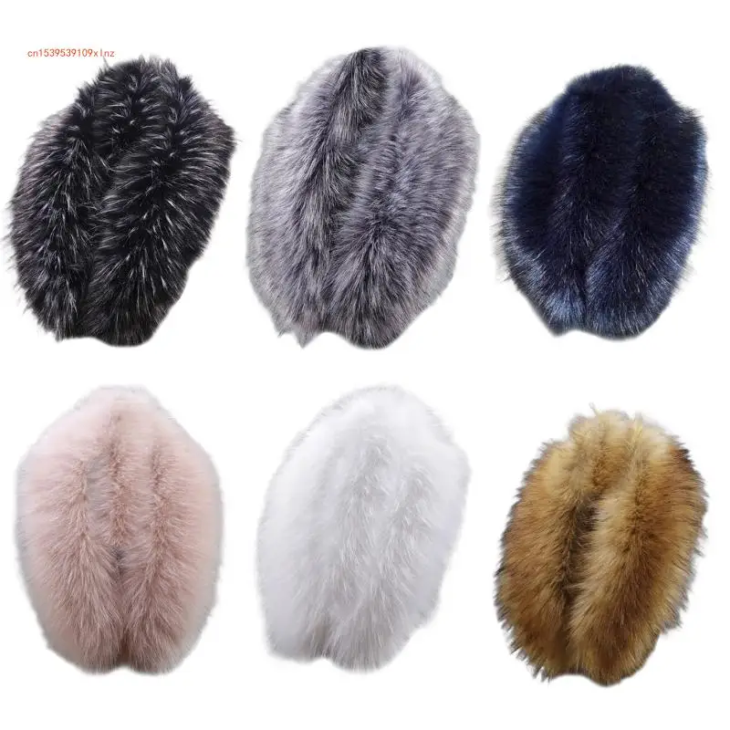 

Women Furry Collar Shawl Fuzzy Plush Faux Collar Scarf Wrap for Hood Replacement