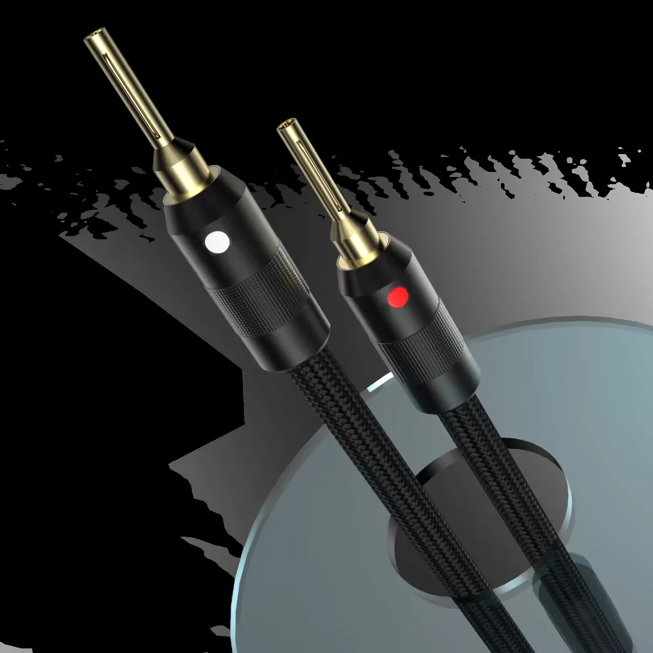 Audiocrast Black Red SP01 Silver Plated Speaker Cable Banana Y Spade Plug Hi-End Audio loudspeaker Cord