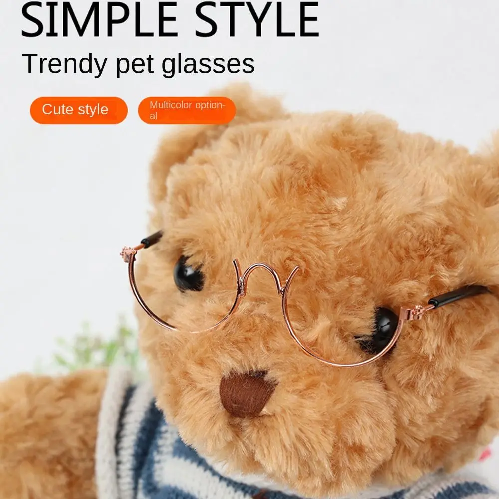 Tendenza 20 cm Occhiali di plastica Cani Gatti Animali domestici Occhiali Multi Colore Puntelli per foto Occhiali a mezza montatura Bambole idol