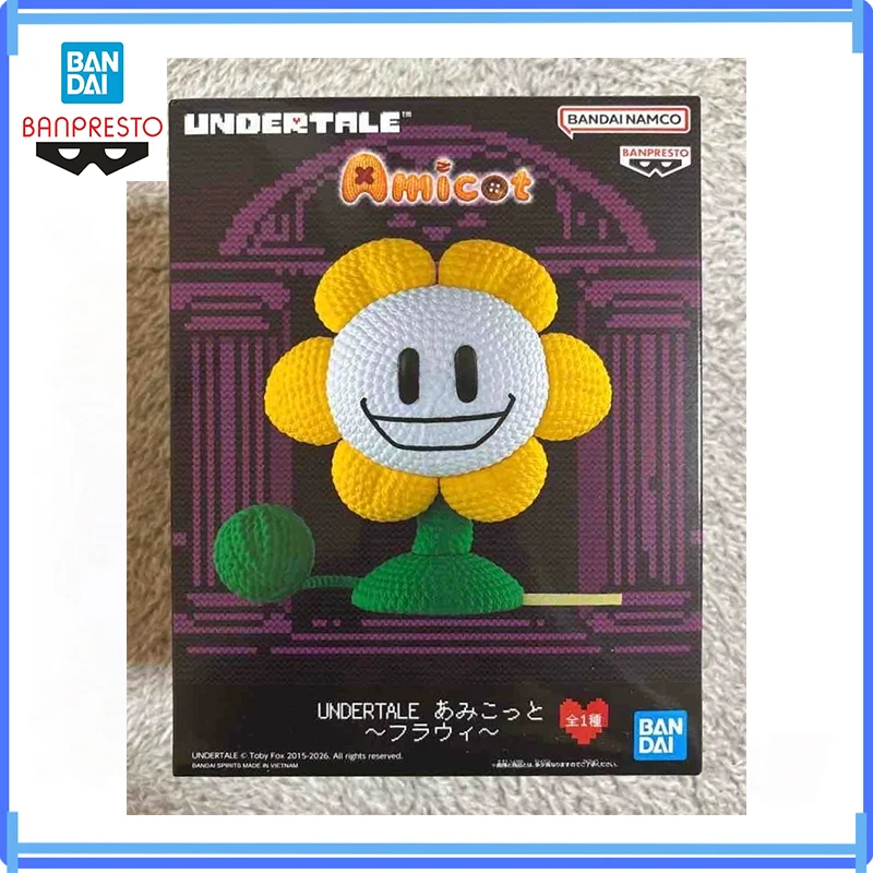 Bandai In Stock Genuine Banpresto Amicot Undertale Flowey Figure Anime Model Boxed Toys Gifts
