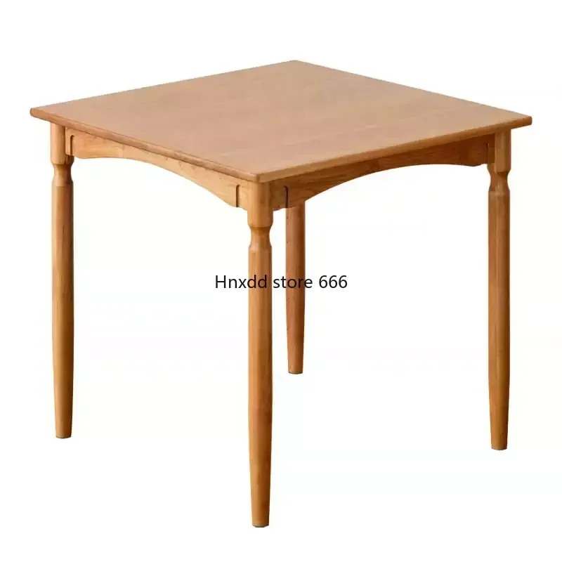 Solid wood small apartment household simple small square table dining table