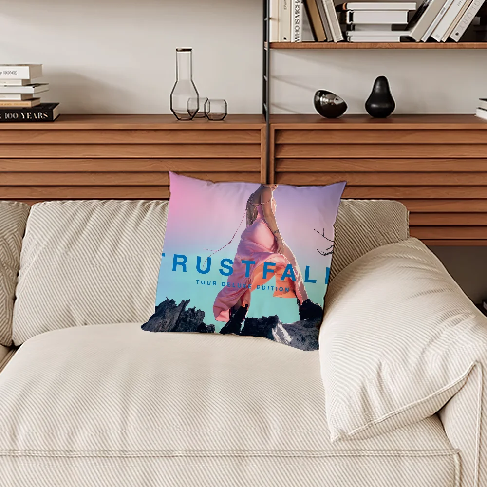 Classic Singer Pink Trustfall P!nk Pillow Case Sofa Living Room Bedroom Headboard Backrest Cushion Square Cushion Nap Time