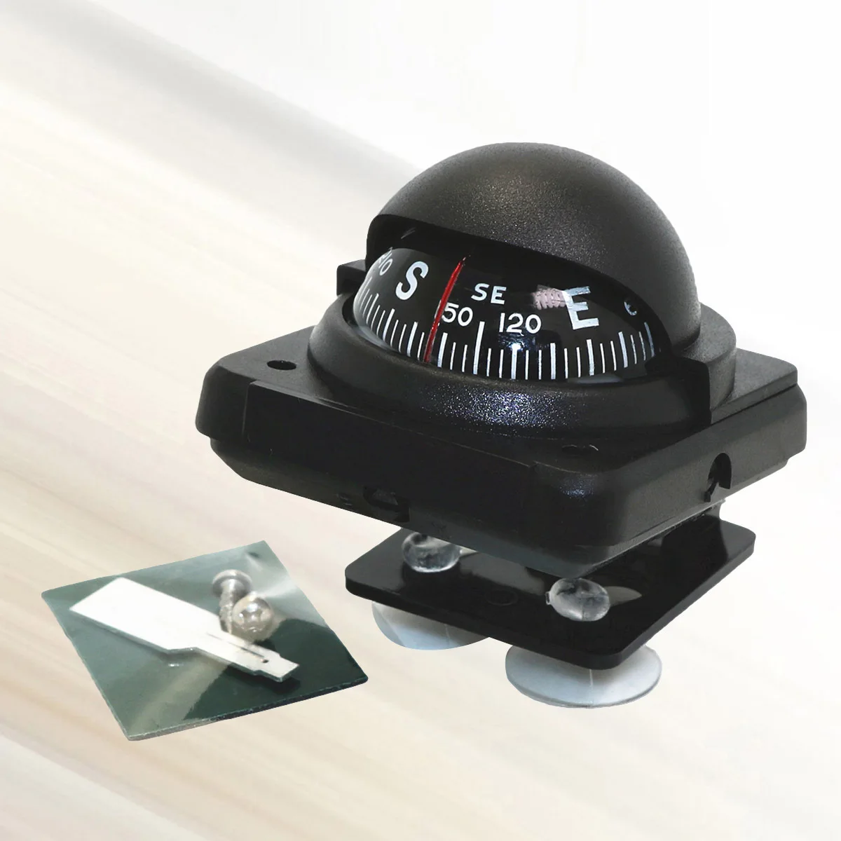 

Magnetic Declination Adjustment Guide Ball Car Compass Dashboard Direction Pointing