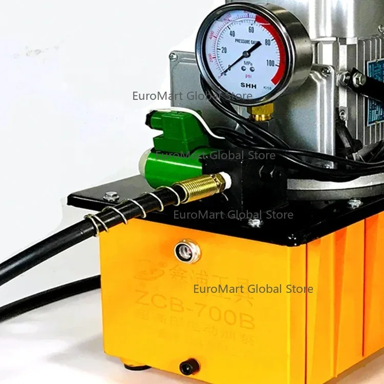 

700B 220V 700 Bar High Pressure Hydraulic Ram Piston Oil Pump Station With Electric Motor Single Stage Pump