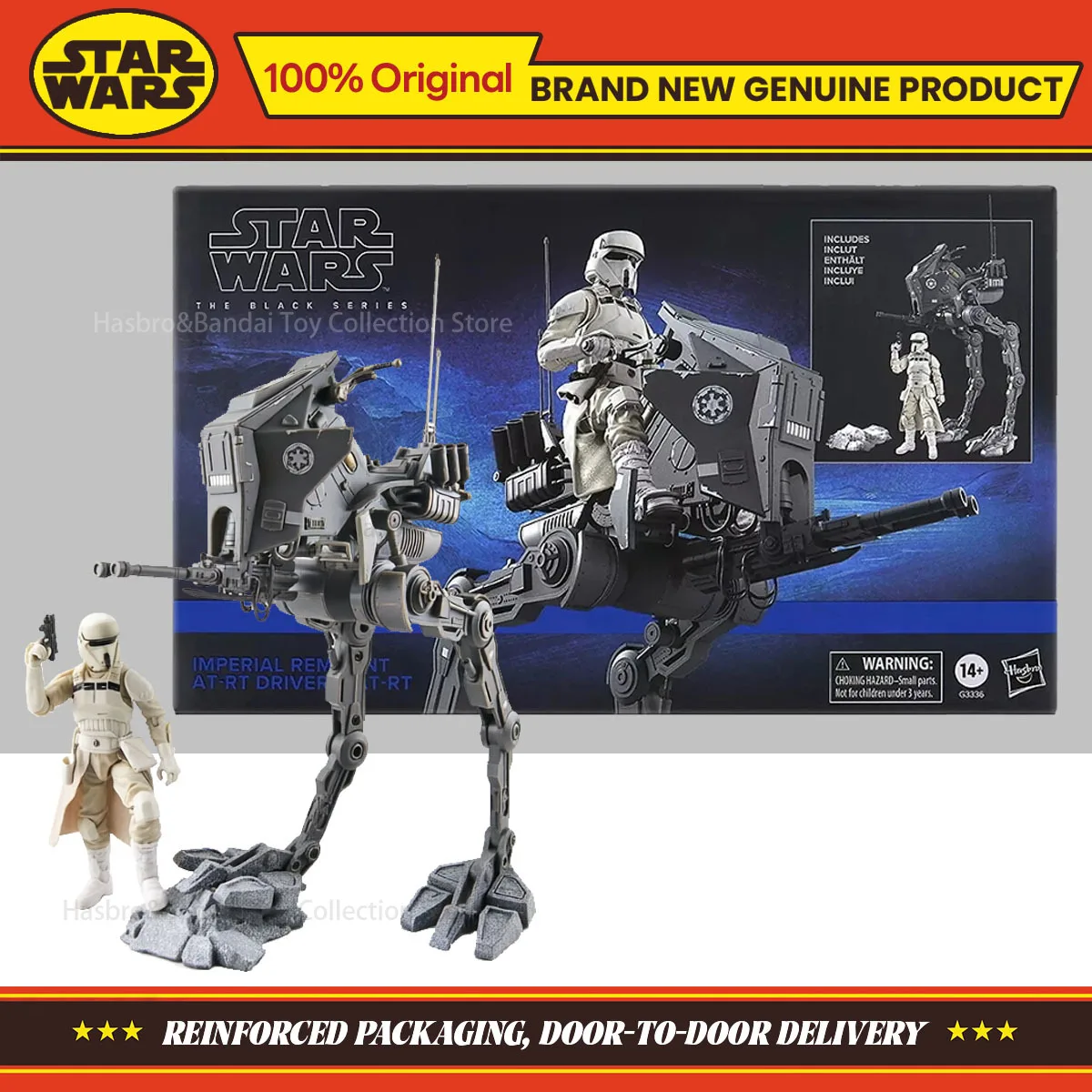 Hasbro Star Wars The Black Series Imperial Remnant AT-RT Driver & AT-RT Figurine d'action de 6 pouces Collection Modèle Original Jouet Cadeau