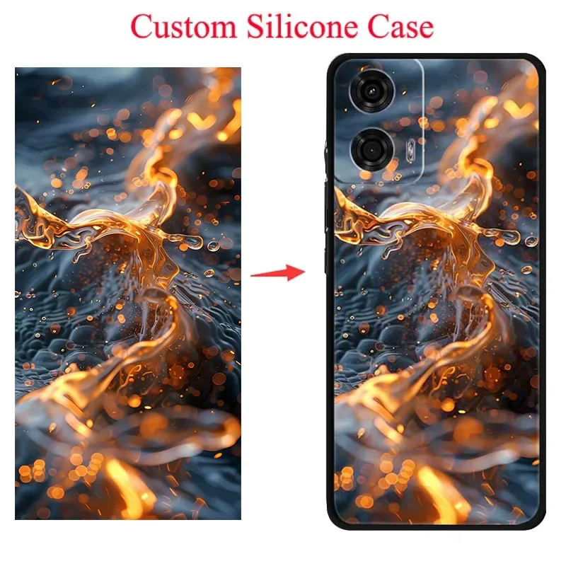 Funda negra personalizada DIY para TCL 60R 20R 503 505 501 403 406 305 306 205 408 40R TCL 50 40 60 Nxtpaper cubierta de foto personalizada
