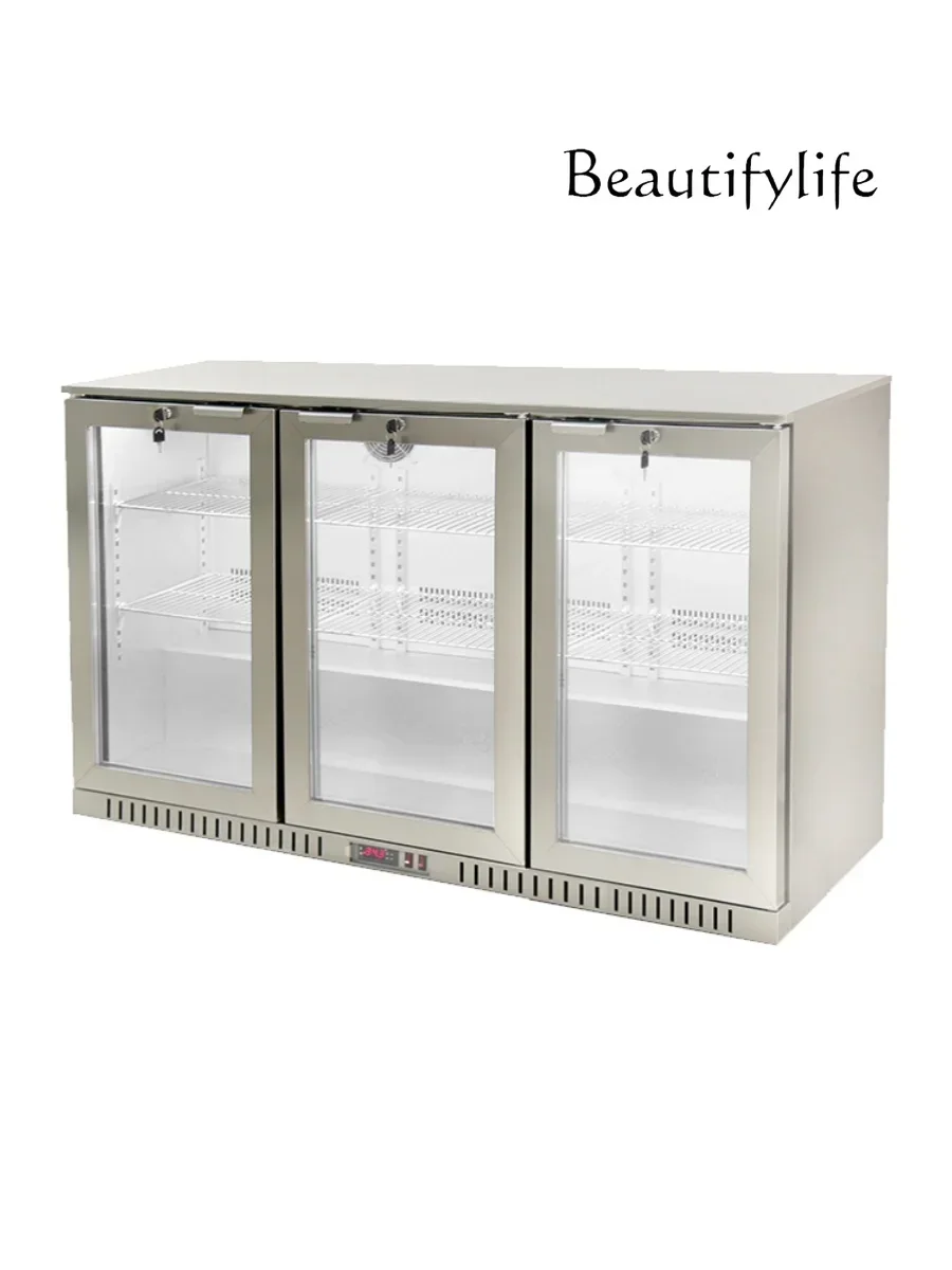 

Vertical air-cooled beer display freezer commercial desktop glass door