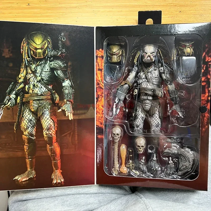 

In Stock Authentic first edition NECA Predator 2 Leader Clan Leader Old Grey Back Iron Blood 7-inch Action Figure Model Toys