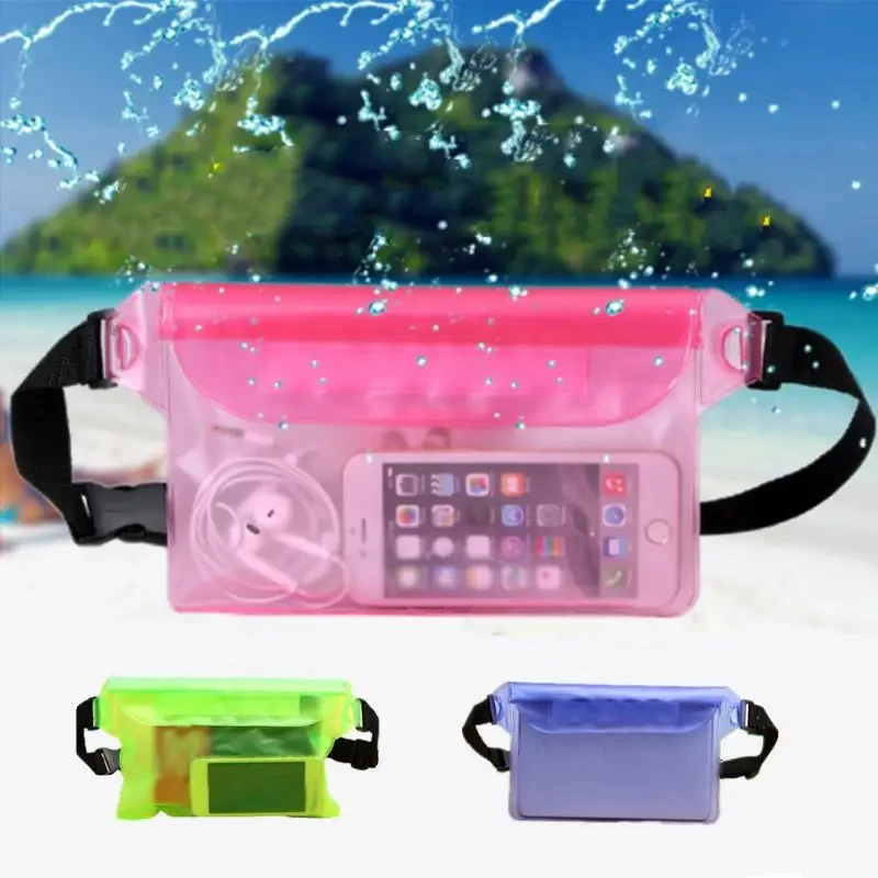 

Waterproof Swimming Diving Bag PVC Beach Drifting Diving Waist Pack Shoulder Bag Underwater Mobile Phone Case Outdoor Dry Bag