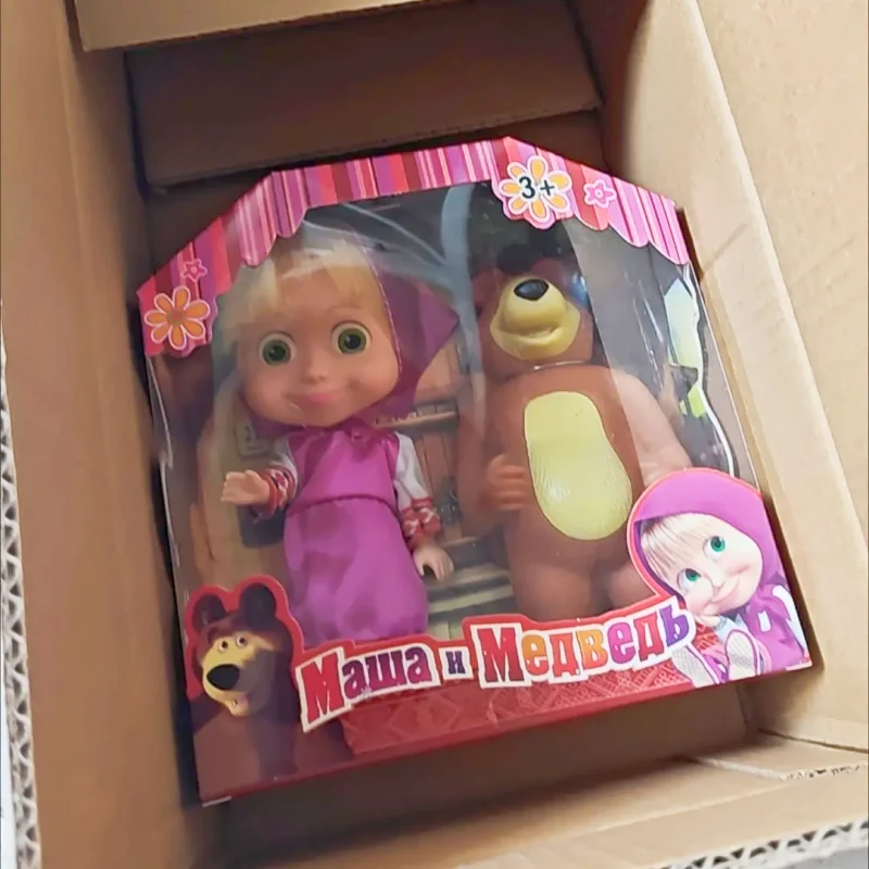 Hot Marthas And Bears Action Figures Adorable Bear Model Can Speak Toy Collectible Simulation Cartoon Doll Girl Holiday Gift