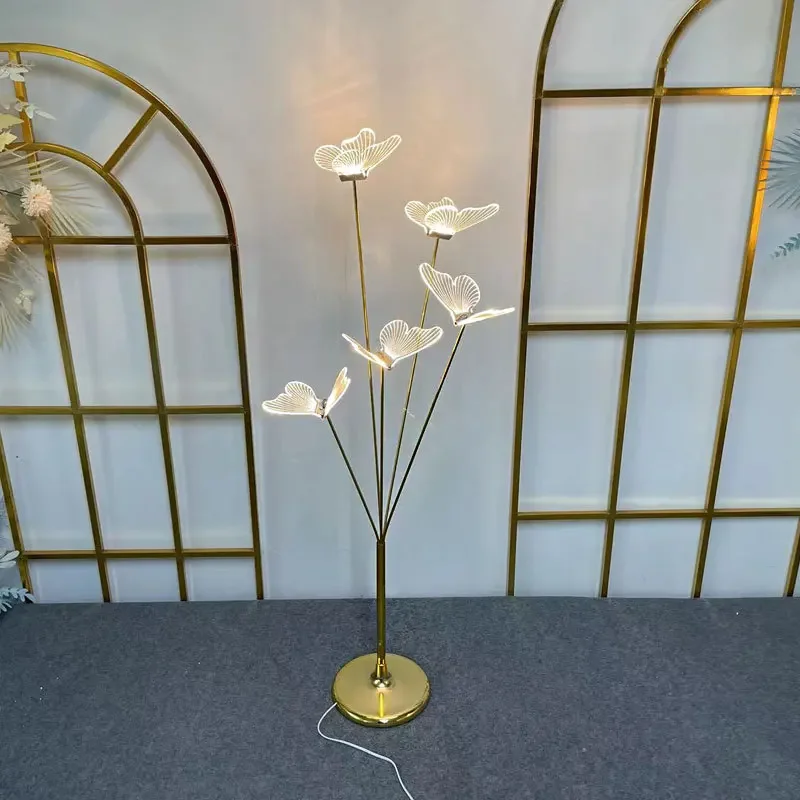 ABEL Modern Landscape Atmosphere Floor Lamp LED Creative Butterfly Standing Lights for Wedding Party Stage Background Decor