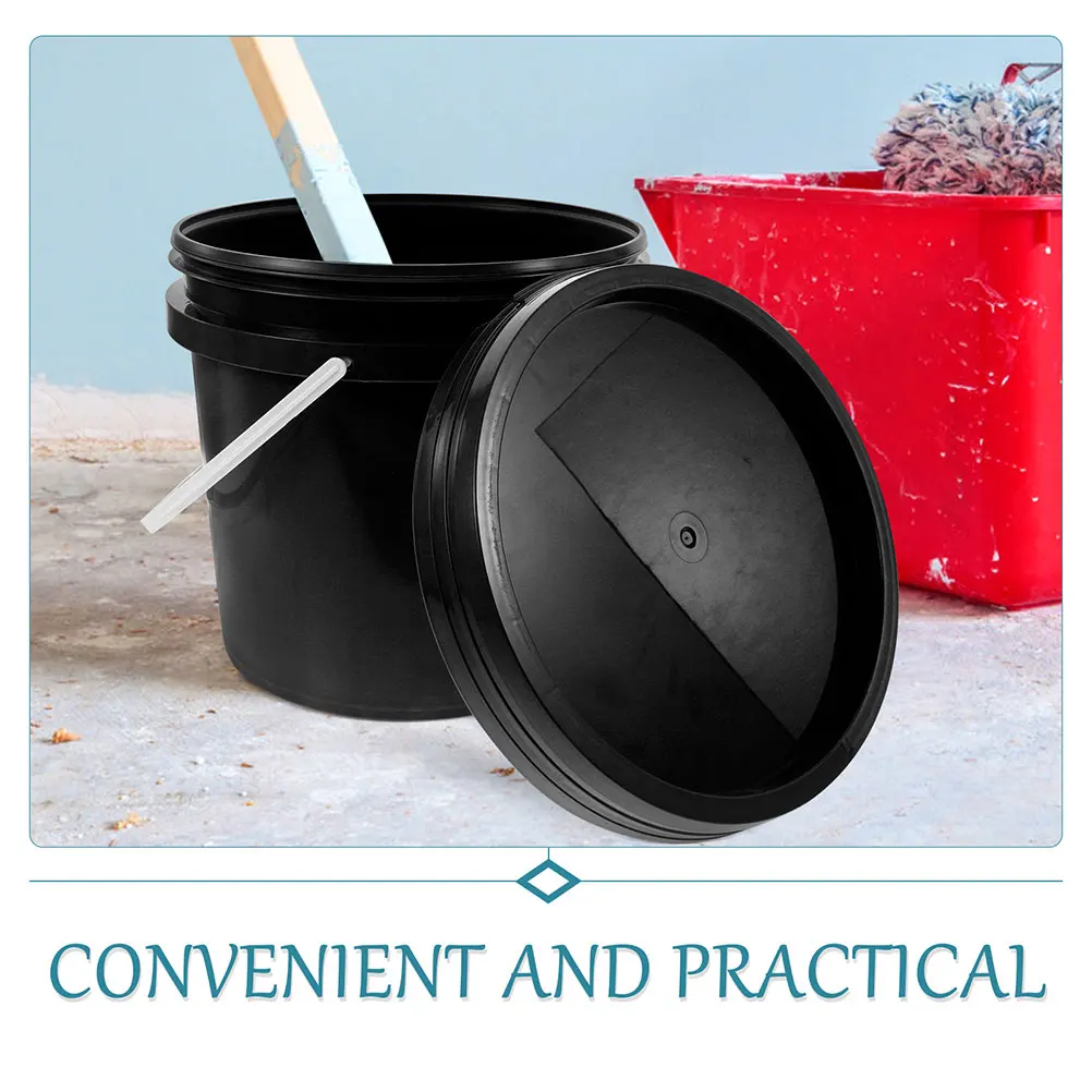 Seau en plastique scellé de qualité alimentaire avec poignée, couvercle anti-déversement à large bouche, conteneur de stockage de peinture pour usage intérieur et extérieur