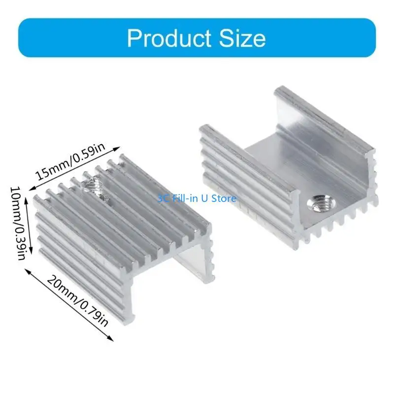 G8TA 10 قطعة TO220 مبرد تبريد المبرد الألومنيوم TO-220 غرفة التبريد إلى 220 بالوعة الحرارة #6