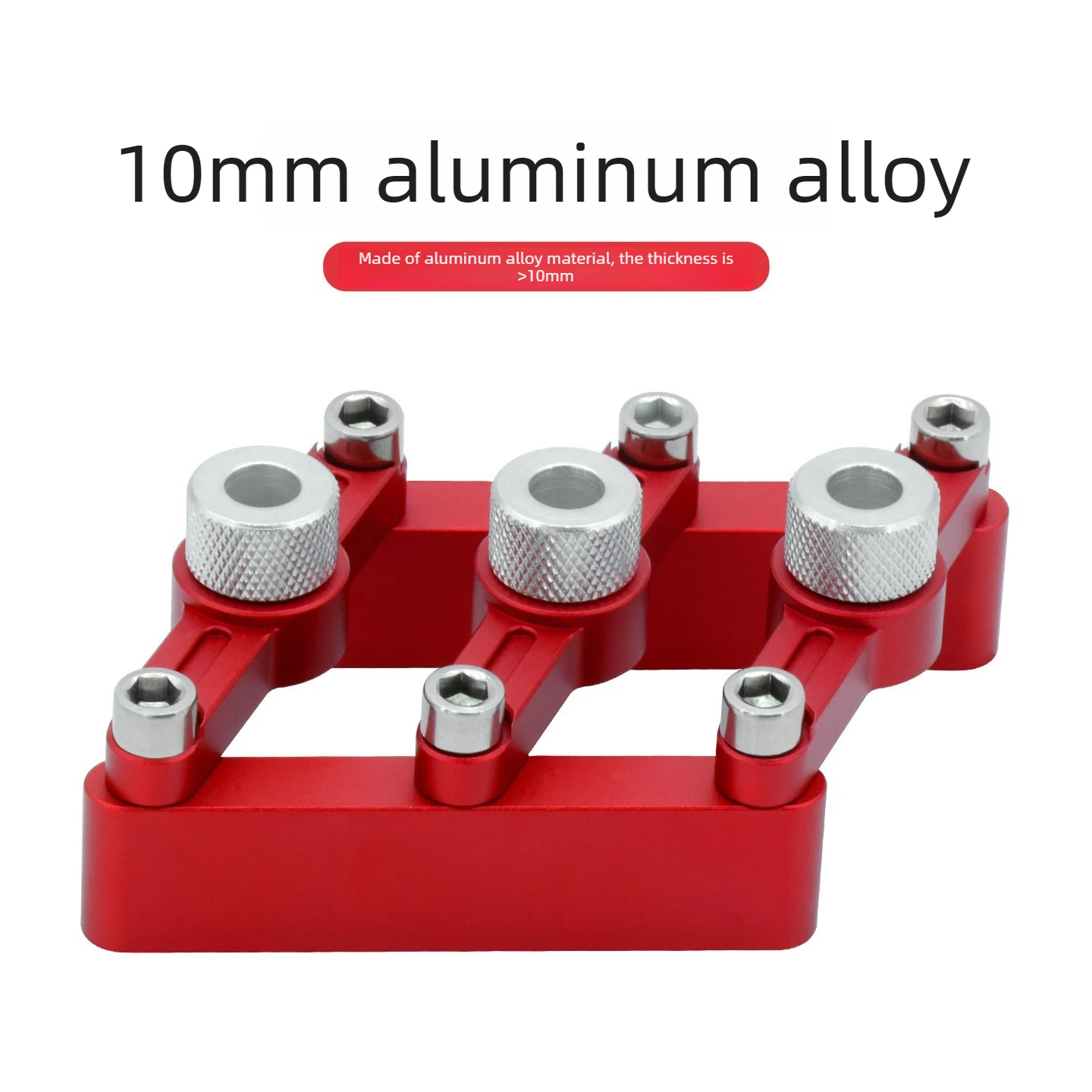 Woodworking round wood tenon three in one hole opener, replaceable drill sleeve locator, 90 degree auxiliary straight hole