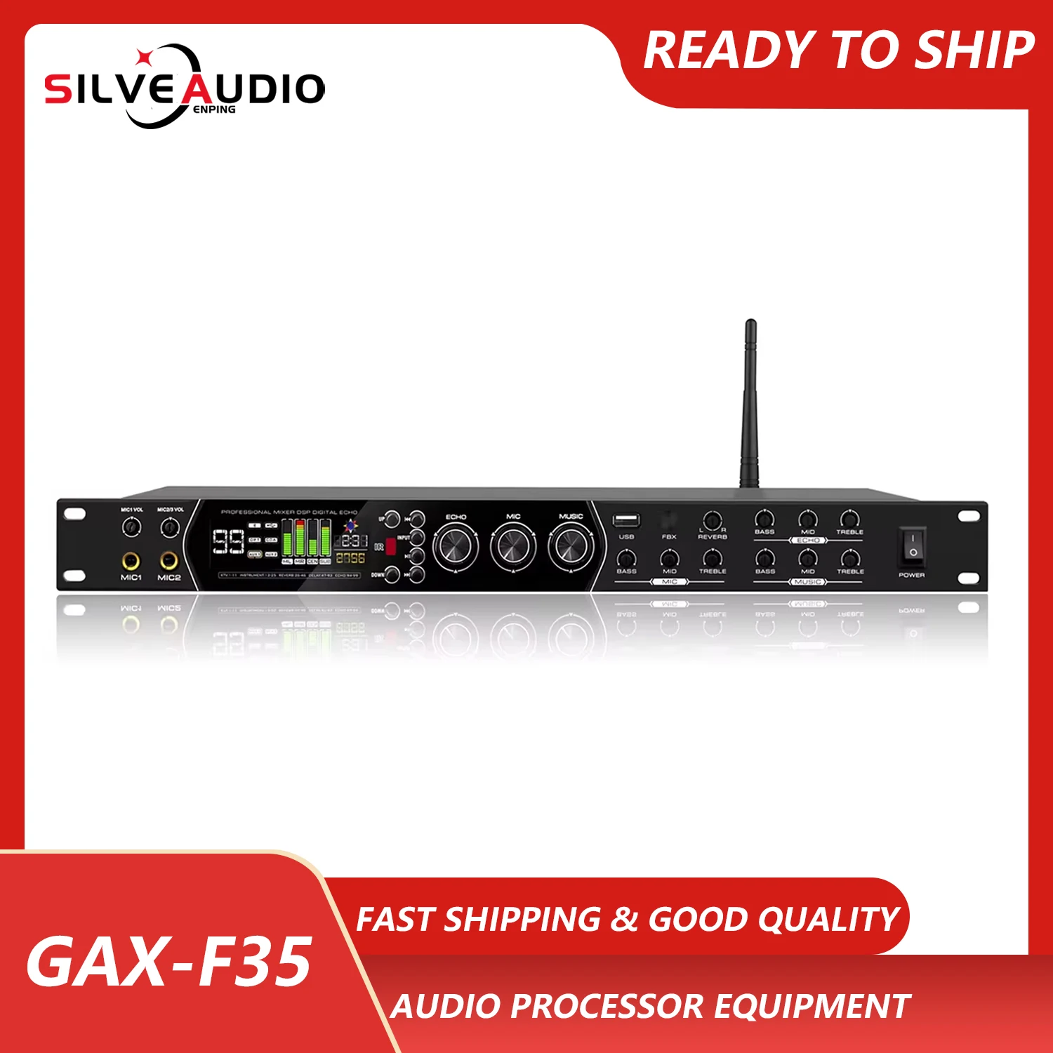 

GAX-F35 Professional KTV 99 DSP Effects Home Karaoke Stage Performance Ksong Anti Howling Effect Device Audio Processor Equipmen