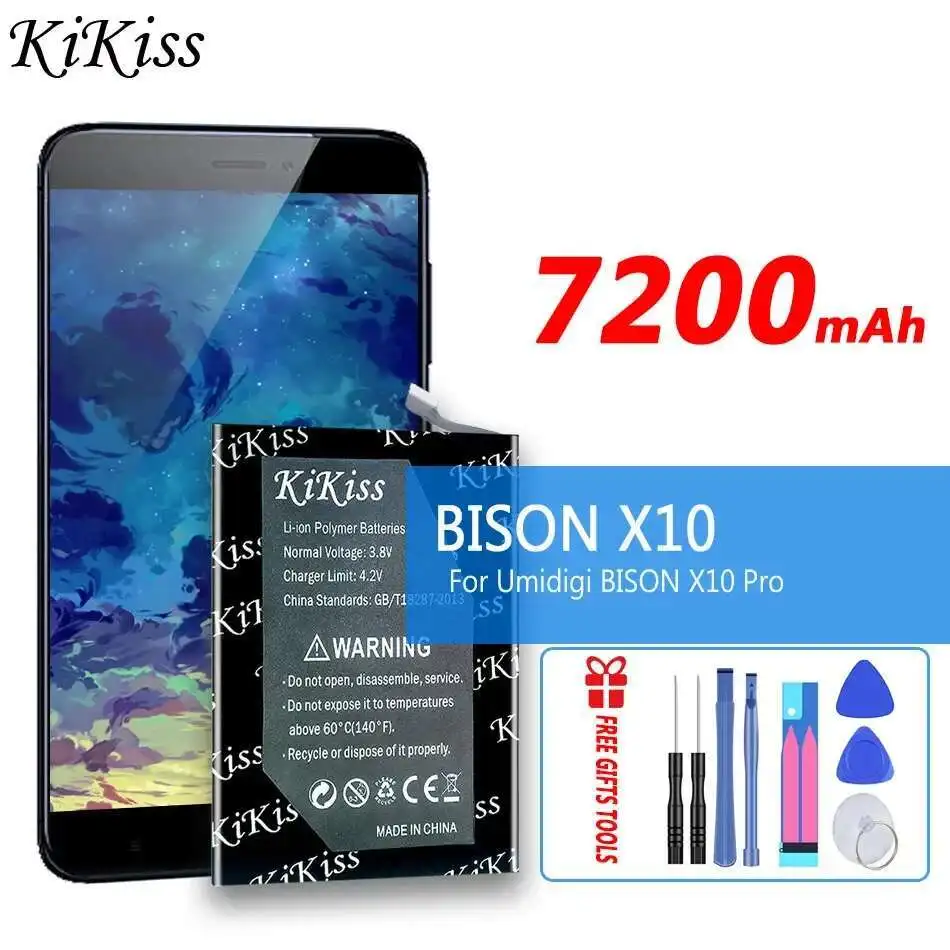 

Надежная замена для Umidigi Bison X10 Pro Bison X10 X10 X10 Pro Power 5, аккумулятор для мобильного телефона, 7200 мАч, долговечный