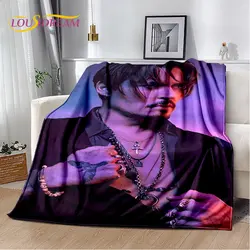 Impressão 3D Johnny Depp Series Soft Plush Blanket, Cobertor de flanela para sala de estar, Quarto, Cama, Sofá, Capa de piquenique