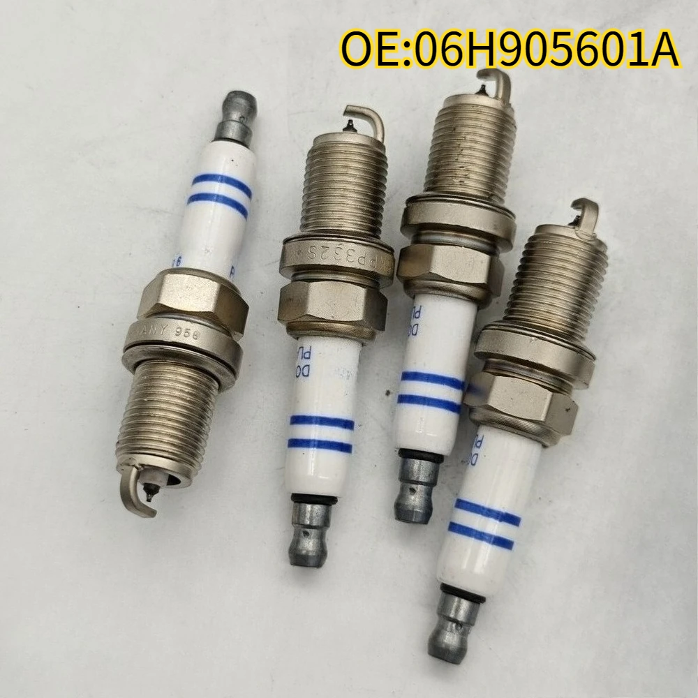 

For 4pcs 06H905601A Bosch Double Platinum Spark Plugs Set for VW AUDI FR5KPP332S NEW