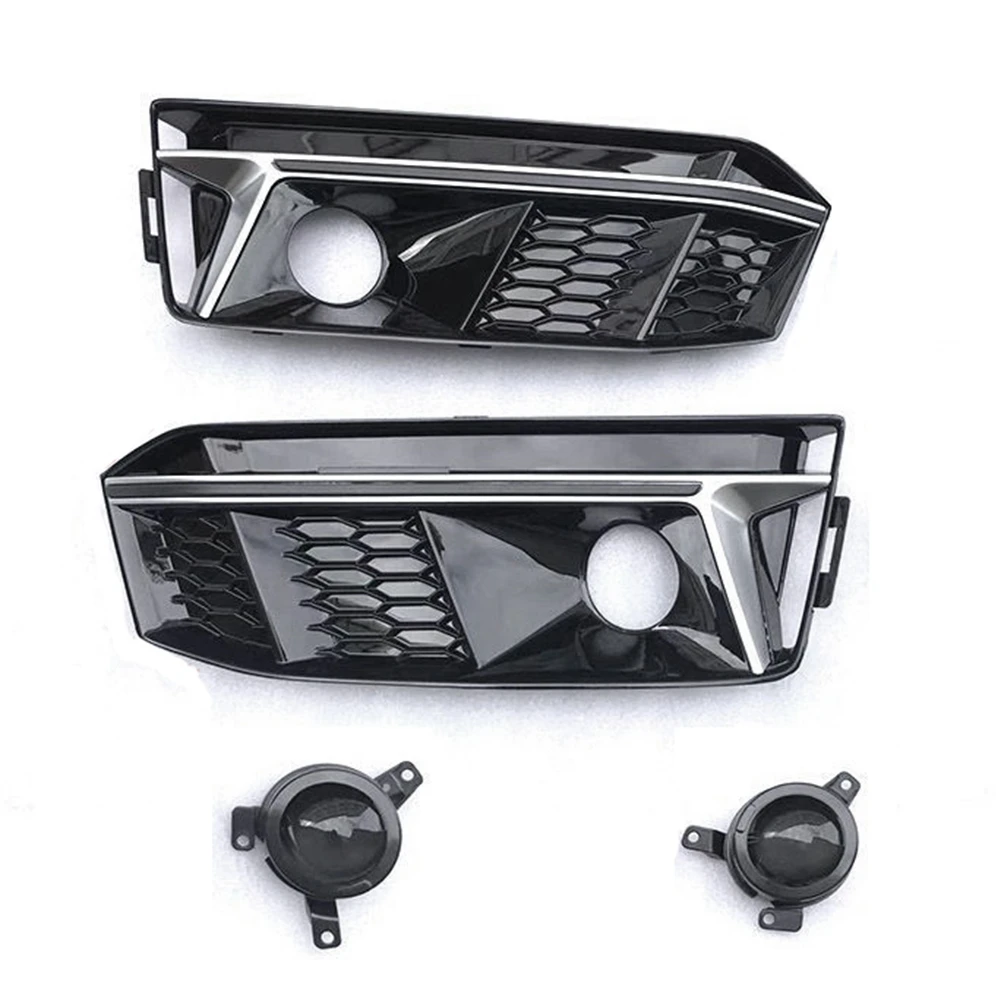 ABZC-المصد الأمامي شبكة مصابيح الضباب إطار مصباح الضباب لـ A4 S-Line S4 B9 2017-2018