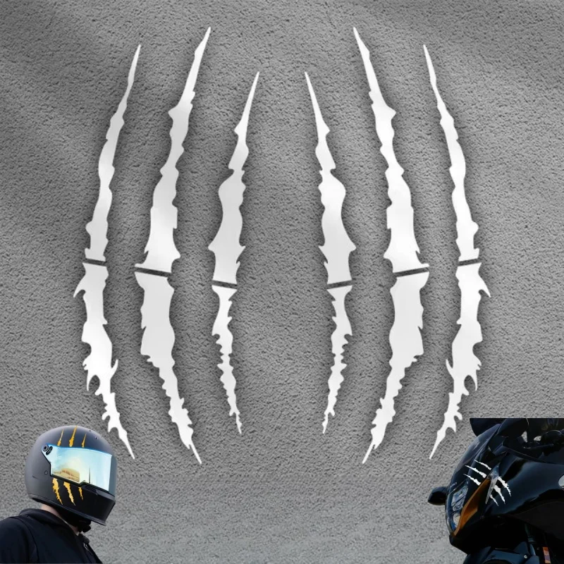 قطعتان من ملصقات مخلب الدراجة النارية - شارات فينيل عالية اللصق لخوذات موتوكروس ومعدات الدراجة، عالمية يمكنك صنعها بنفسك