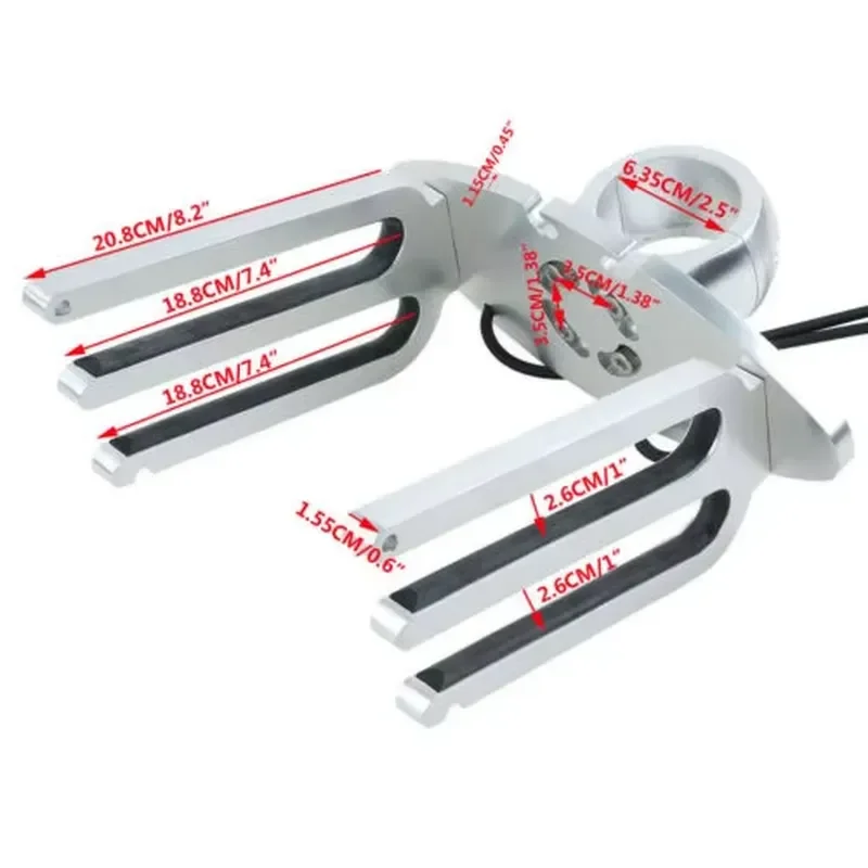 Wakeboard Tower Rack, Oval Angle Combo Board Holder, Polished Aluminum Alloy, Heavy Duty Clamp, for Boat Yacht Surfboard Storage