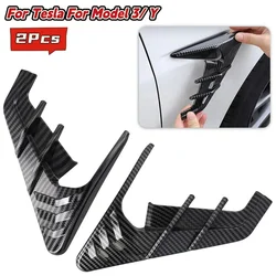 2Pcs Car Side Camera Indicator Protection Cover Trim for Tesla for Model 3 Y Side Camera Indicator Protection Cover Car Exterior
