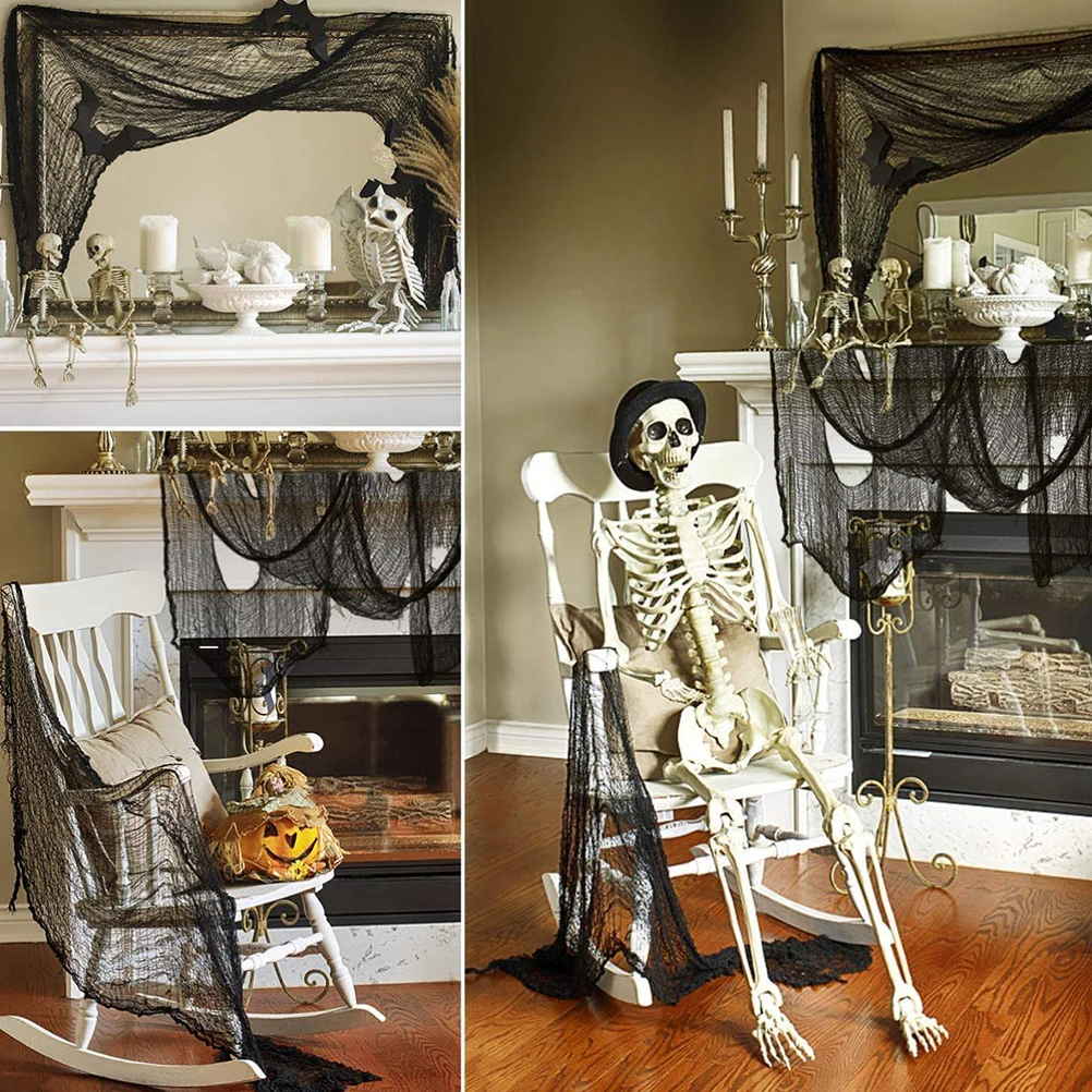 

Scary Halloween Decorations Horror Gauze Scene Dining Table Polyester for Party