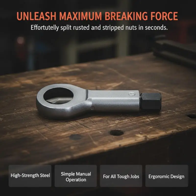 Portable Steel Nut Screw Splitter Set Manual Rusted Nut Cracker Breaker Remover for Outdoor Emergency Repair Use