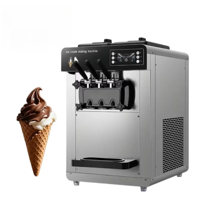 BLG 3-flavor soft ice cream machine, dual compressor design, with fresh-keeping and inflating functions