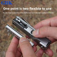 GHK 18 in 1 Multitool 2Pcs Detachable Split Multi-tool Folding Knives Scissor Cutters EDC Survival Pliers Outdoor Camping Tool