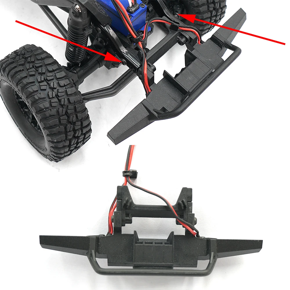 MIBIDAO Aluminiowy stojak na serwo przedniego/tylnego zderzaka do TRX4-M Bronco Defender 1/18 RC Crawler Model samochodu Części do modernizacji