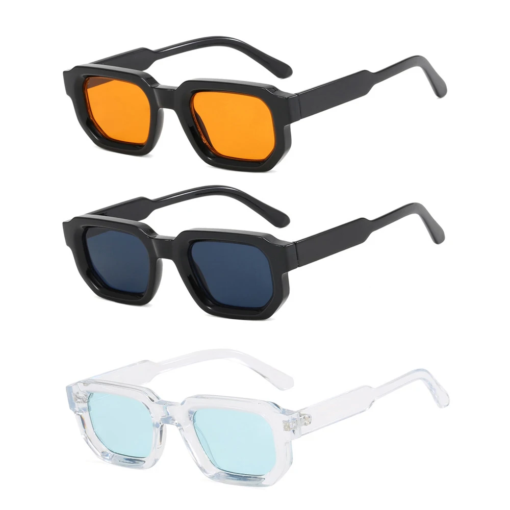 Heren Vintage Rechthoekige pc Frame Zonnebril Mode Retro Zonnebril Luxe Merk Design Shades Eyewear Dames Bril