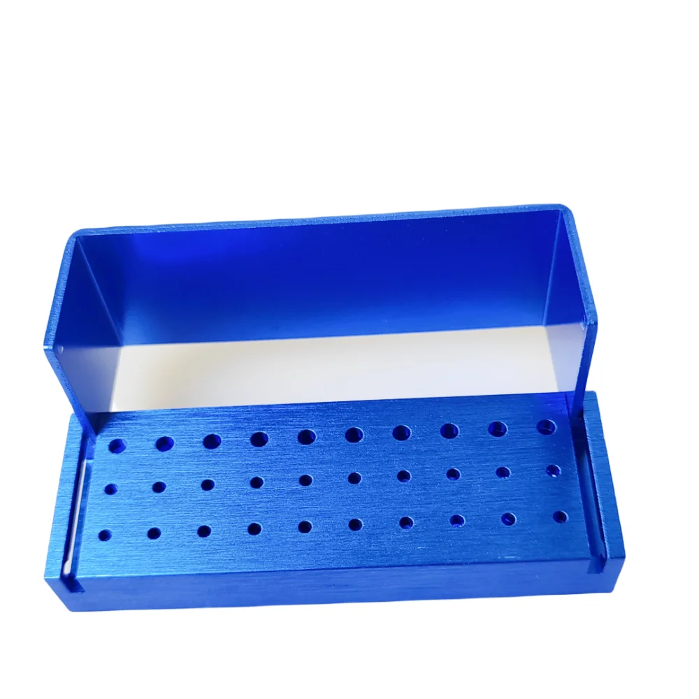 

JUMTOP Dental Diamond Burs Drill Autoclavable Aluminium Dentistry Burs Holder Disinfection Box for High Speed Burs