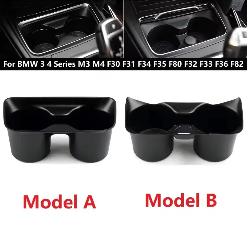 Image of Mittelkonsolen-Getränkehalter mit Aufbewahrungsfach und Abdeckung für BMW 3er 4er Serie M3 M4 F30 F31 F34 F35 F80 F32 F33 F36 F82