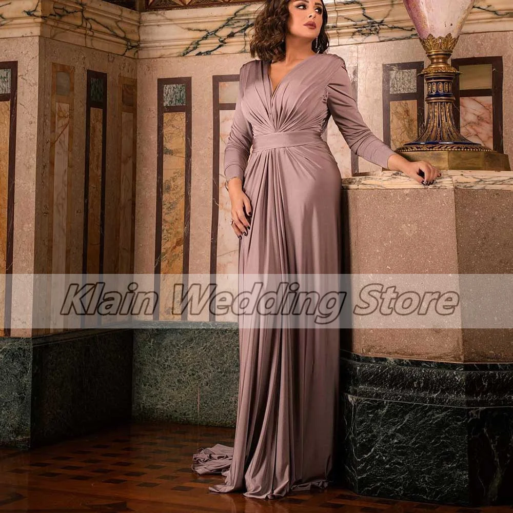 Robe de Soirée Fourreau en Mousseline de Soie pour Femme, Tenue à Manches sulf, Col en V, Plissée sur le Devant, Fendue, Décontractée, Bal G