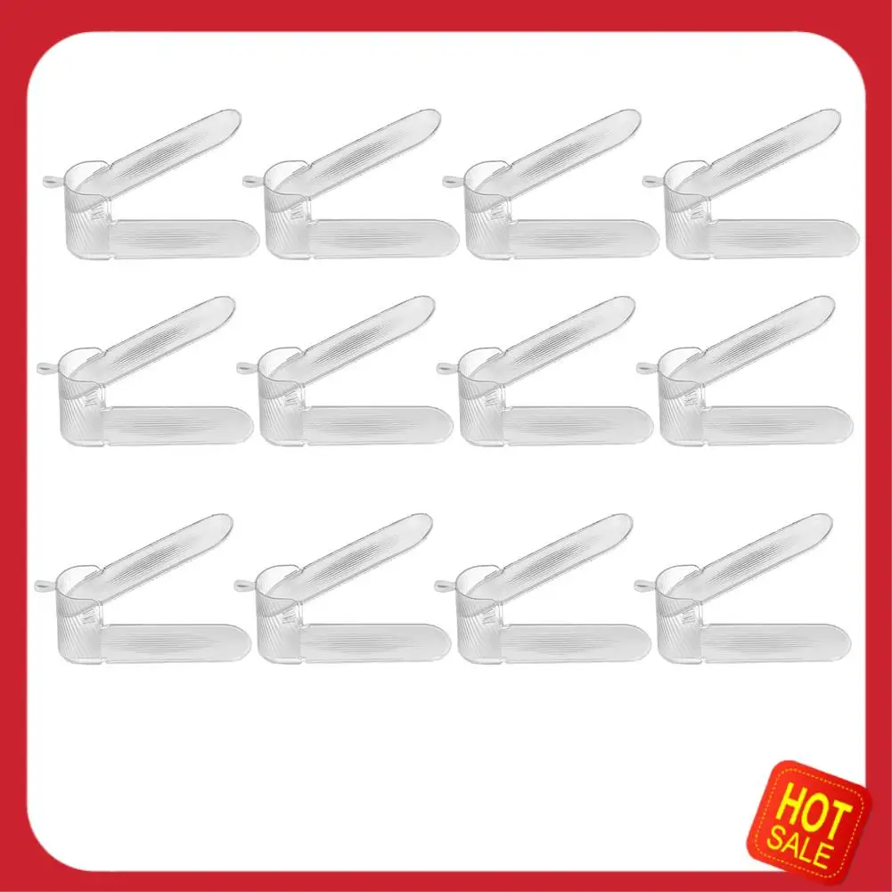 A08I 12Pack Shoe Slots Organizer For Closet,Adjustable Shoe Rack Holder Shoe Space Savers Shoe Racks For Closet Dormitory