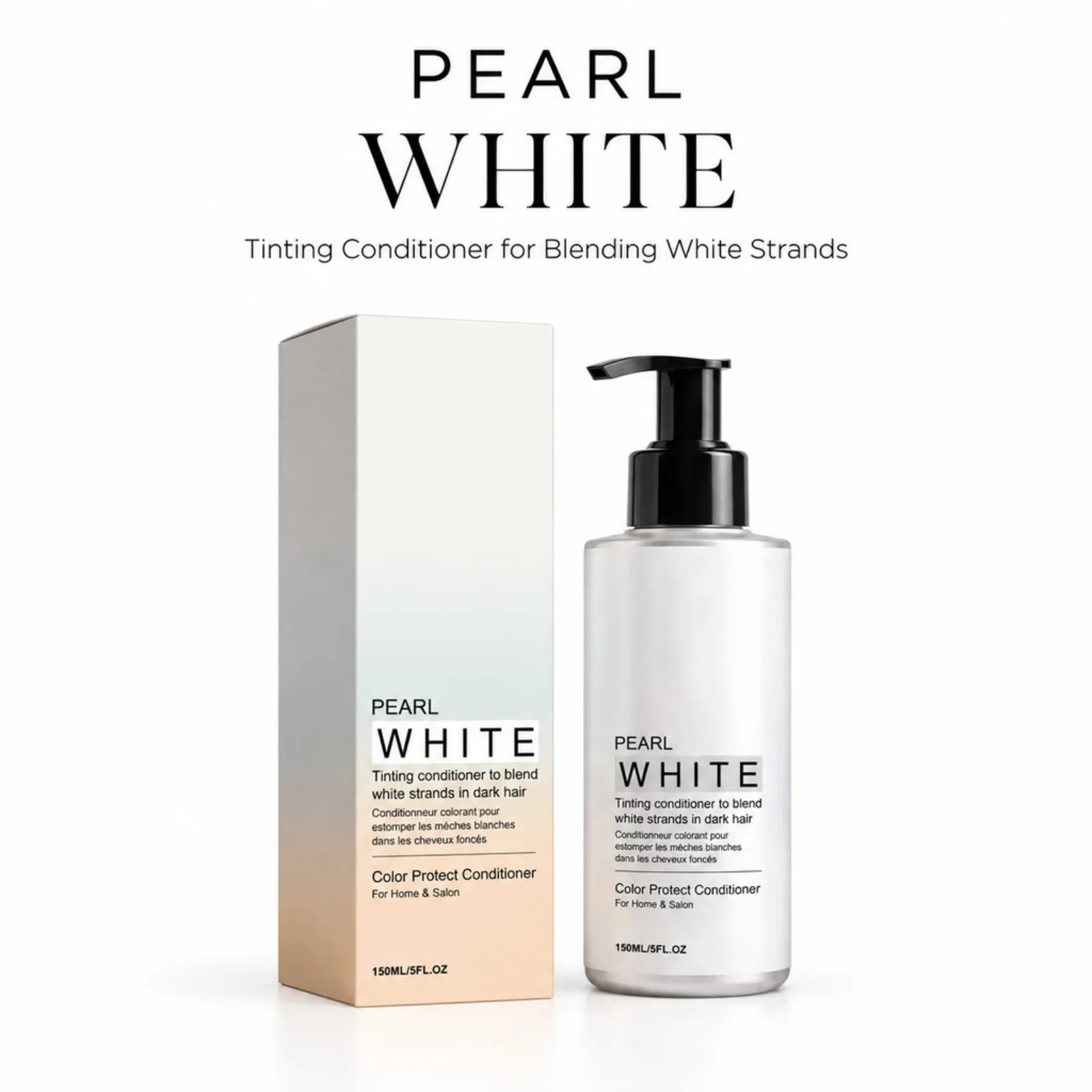 Pearl White Color Protect Conditioner 150ml Ammonia Free Tinting Care for Post Dyeing Hair Soft Smooth Salon at Home Daily Use