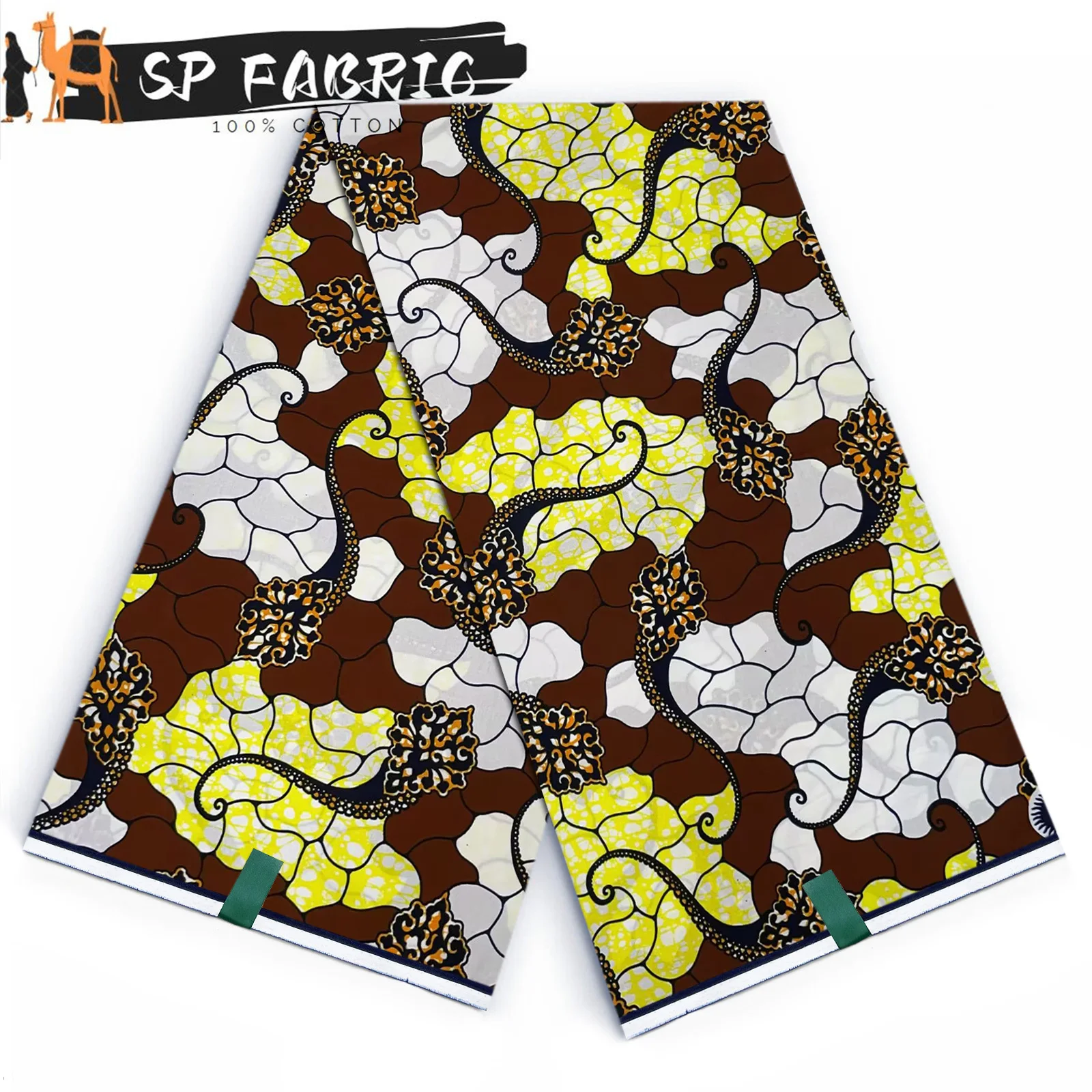 

Африканский воск с принтом, голландский воск, красочная хлопчатобумажная ткань, 6-ярдовая текстиль для официального пошивки, африканская свадебная одежда