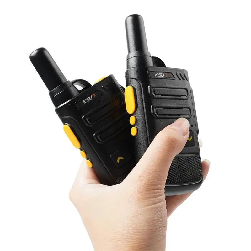 Radio Walkie Talkie pemancar, Walkie Talkie tipis isi ulang nirkabel Uhf 16 saluran anak-anak Mini Talkie Talkie Radio dua arah KSUN 2022SL