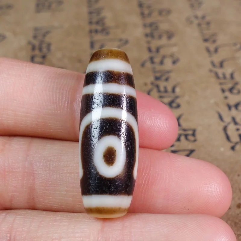 

Ancient Tibetan DZI Beads Old Agate Ruyi 2 Eye Totem Amulet Pendant GZI #3391