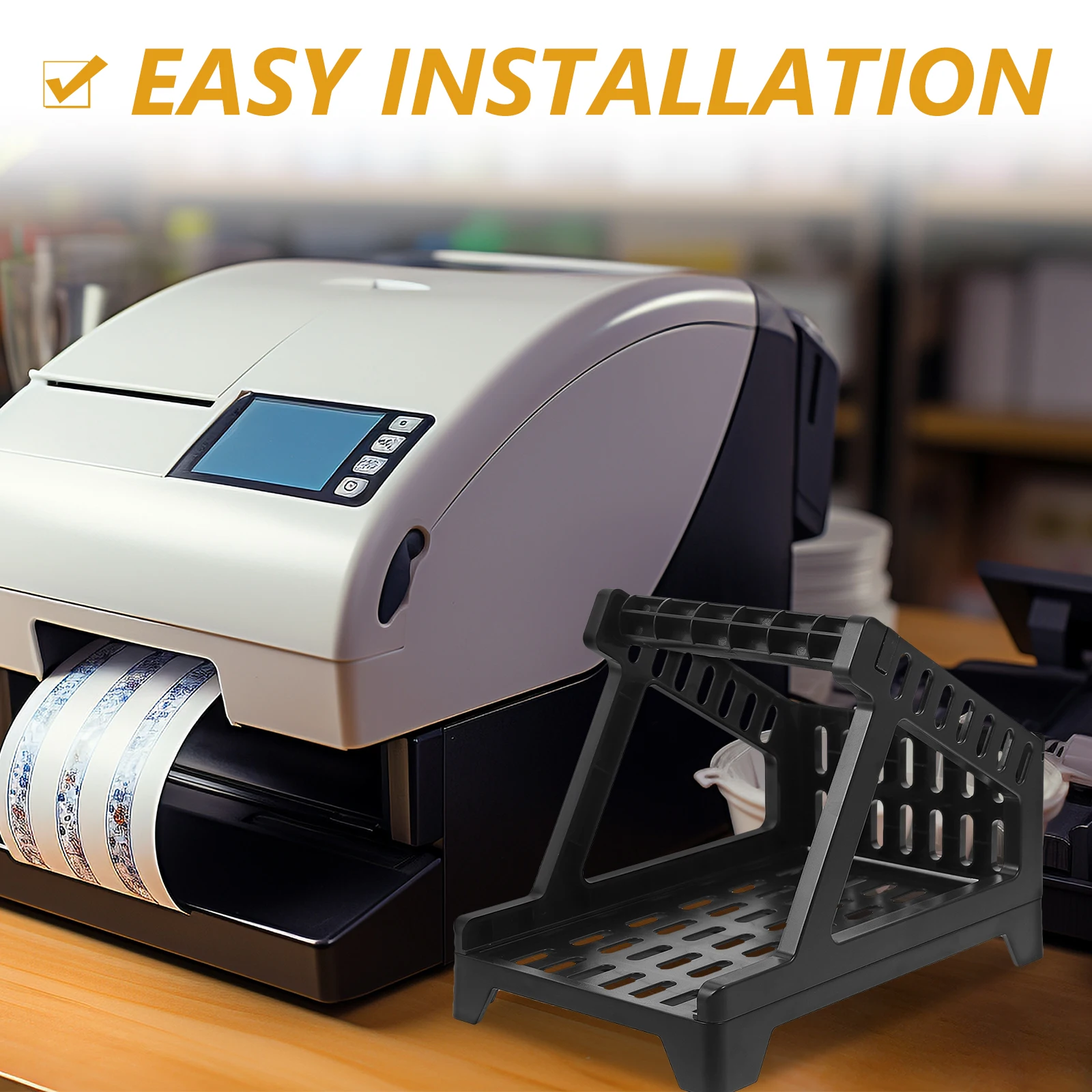 

ABS Desktop Shipping Label Holder Thickened Plastic Label Roll Tray Stand for Reels Paper Printer Supply Organizer