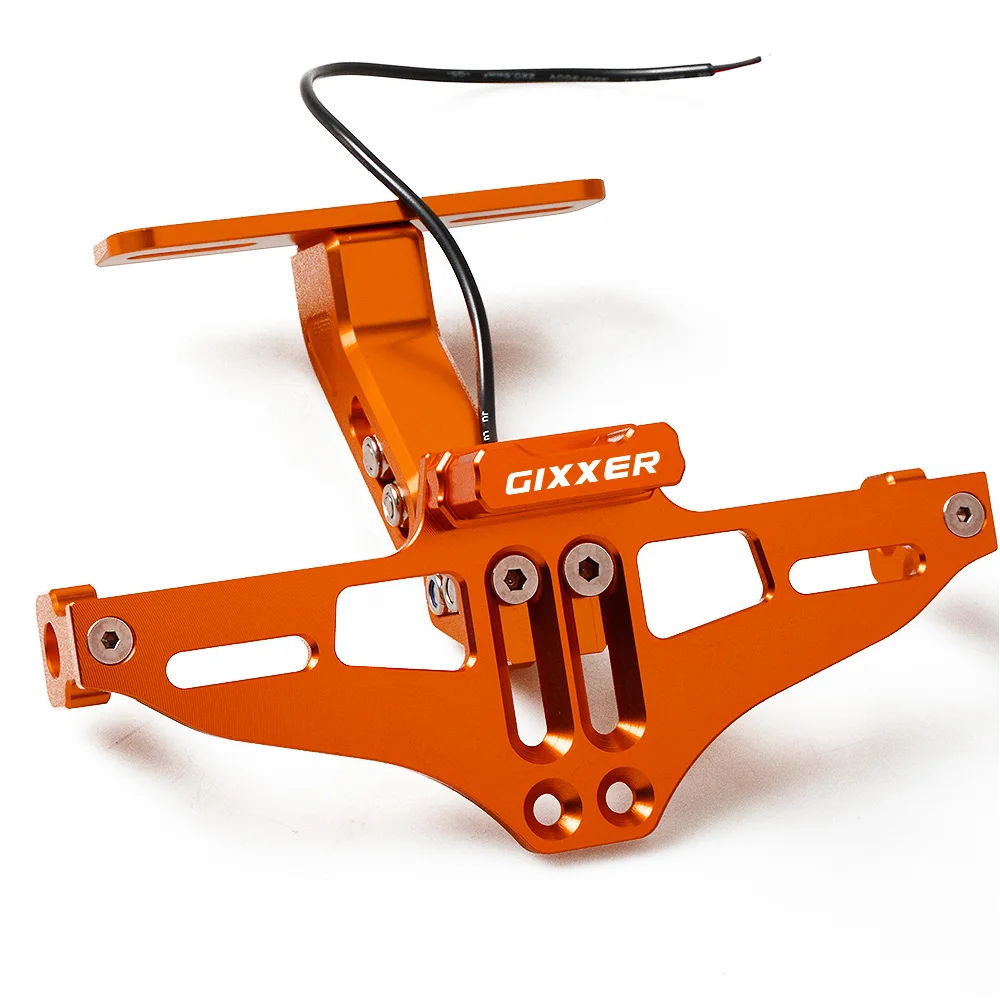 FOR SUZUKI GIXXER 150 155 GIXXER SF 250 GIXXER F150 CNC Billet Alumium Motorcycle Adjustment Angle License Plate Bracket Holder