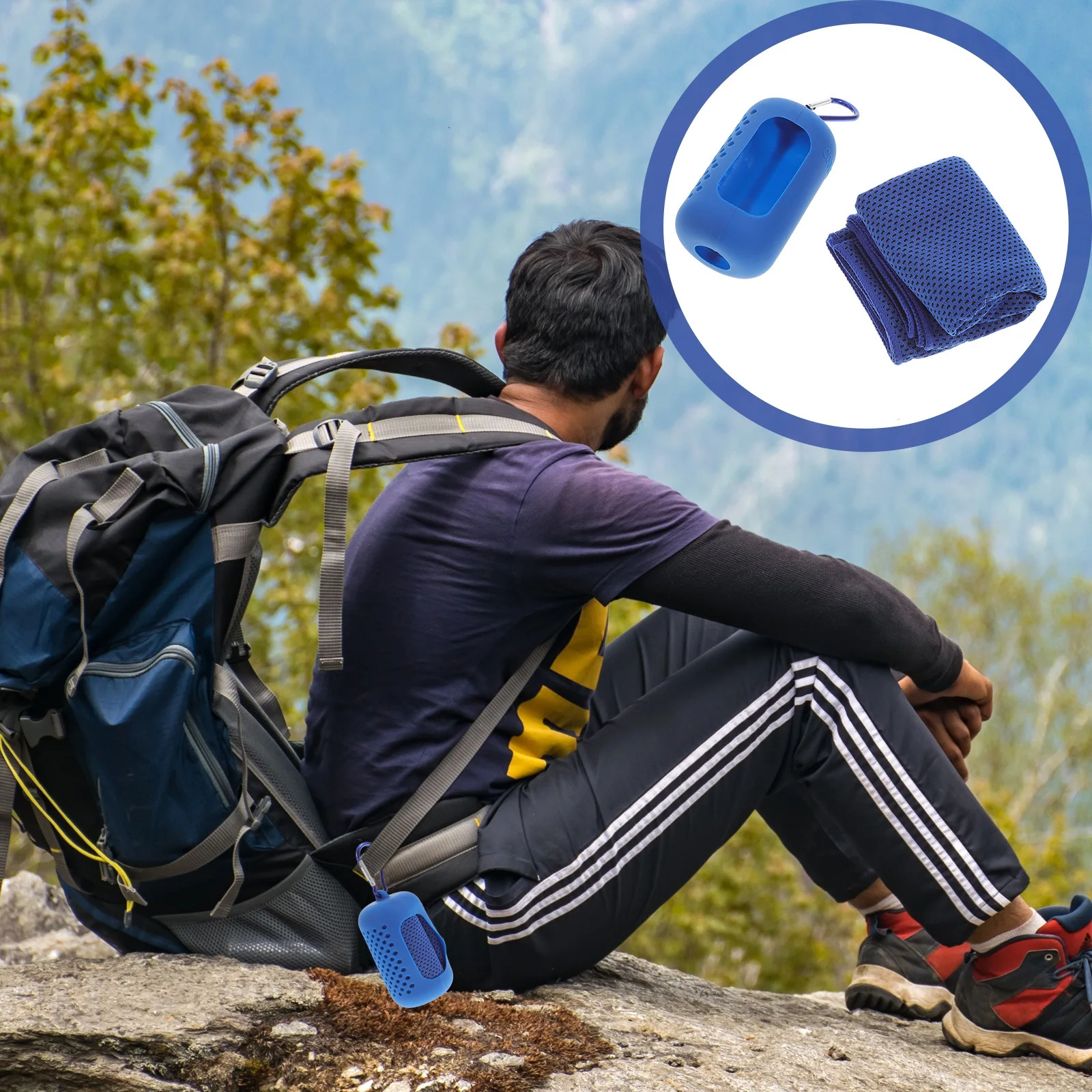 

1pc Ice Cooling Quick Dry Towel Lightweight Portable For Gym Yoga Running Hiking Sweat Absorbent Mini Pocket Towel Fitness