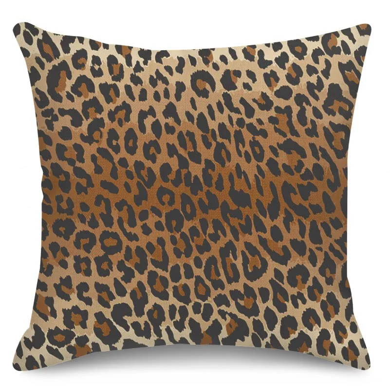 Home Decor Wild Leopard Print Cushion Covers for Home Pattern Cushion Cover Suitable for Sofa Bedroom Car Pillow Cover