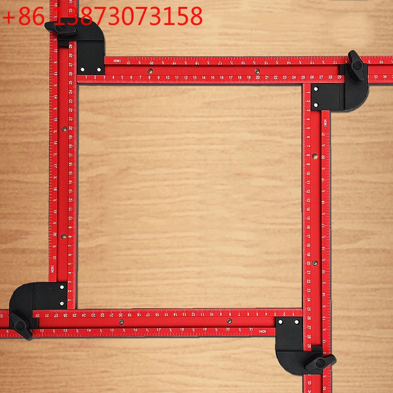 

59cm Adjustable Square Router Template Guide, Variable Router Jig Trimming Machine Milling Groove Engraving Guide Rail Tools