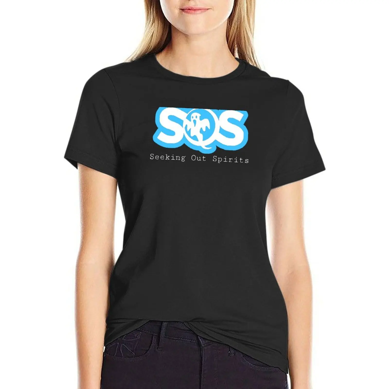 S.O.S. (Seeking Out Spirits) T-Shirt summer clothes blacks summer top summer blouses woman 2024