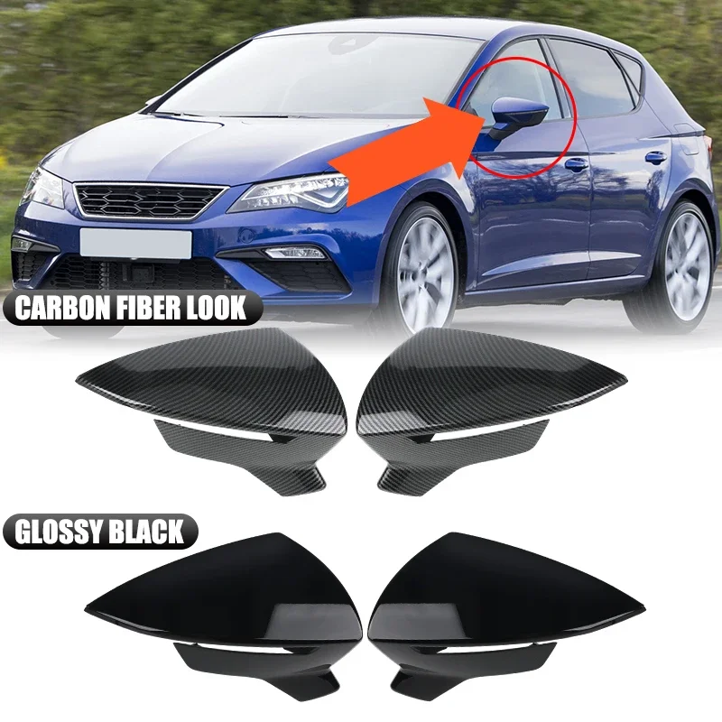 

Rearview Mirror Cover For Seat Ibiza Mk5 V 6F KJ1 2017-2023 Leon Lion Mk3 III 5F ST / FR / Cupra 2012-2020 Arona KJ7 2017-2023
