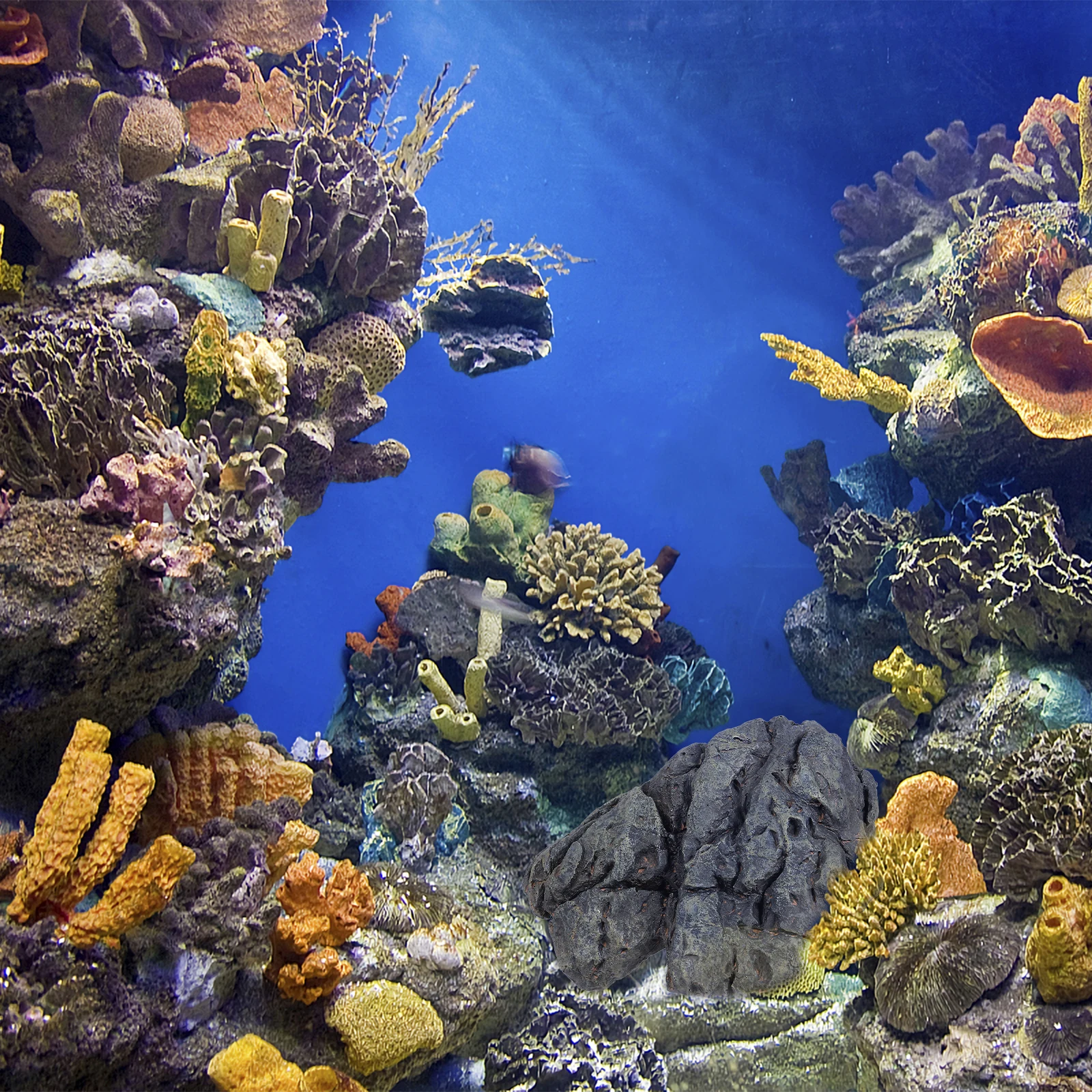 

Aquarium Stone Ornaments Realistic Resin Decorations Lifelike Fish Tank Accessories Simulation Stones Pet Hide Play Natural